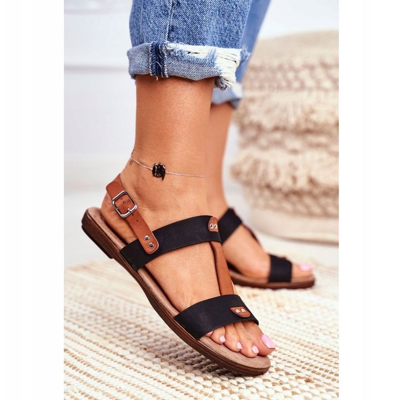 EVE Sandalias de mujer elegantes 20SD35-0307 Negro Renna 1