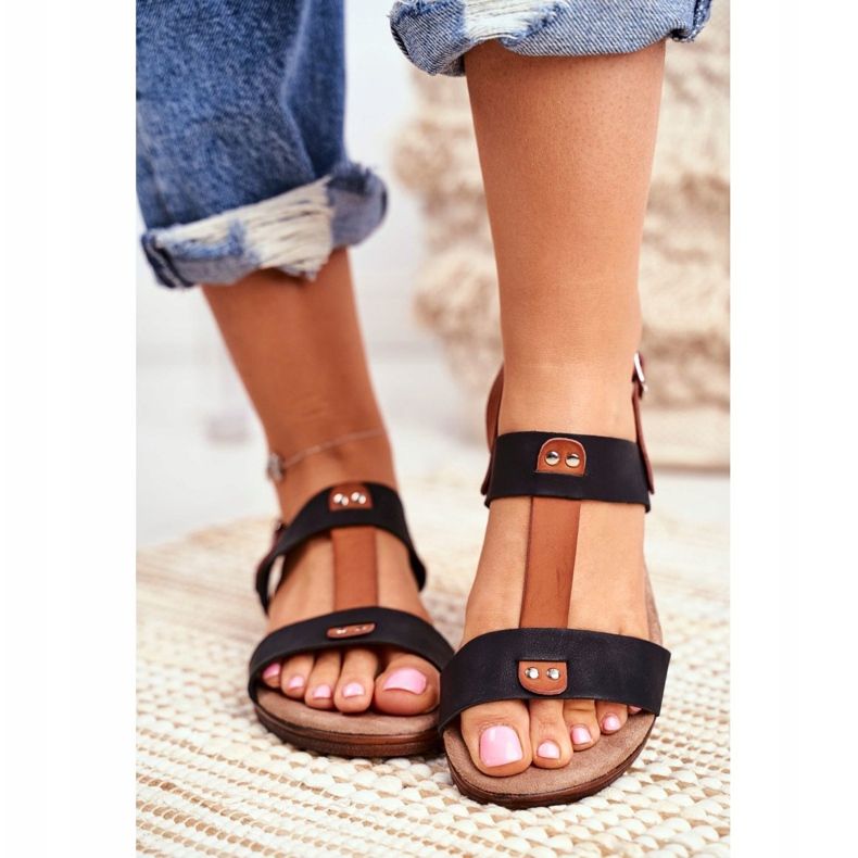 EVE Sandalias de mujer elegantes 20SD35-0307 Negro Renna 2