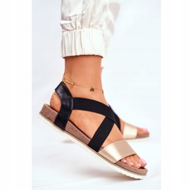 EVE Sandalias de Mujer Elegantes Morrin Negra y Dorada negro amarillo 2