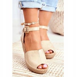 EVE Sandalias Mujer Con Cuña Alpargatas Golden Maritta dorado 4