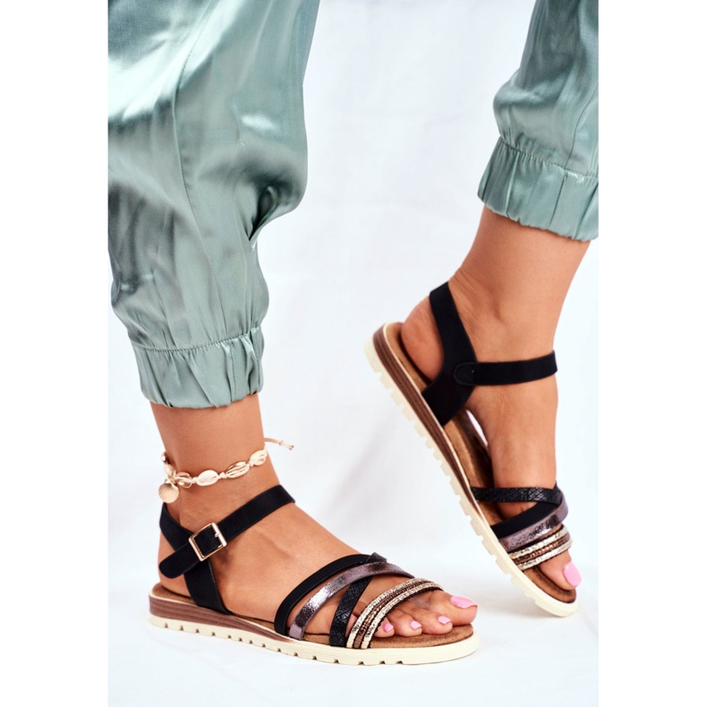 EVE Sandalias Mujer Planas Negras Replay negro 2