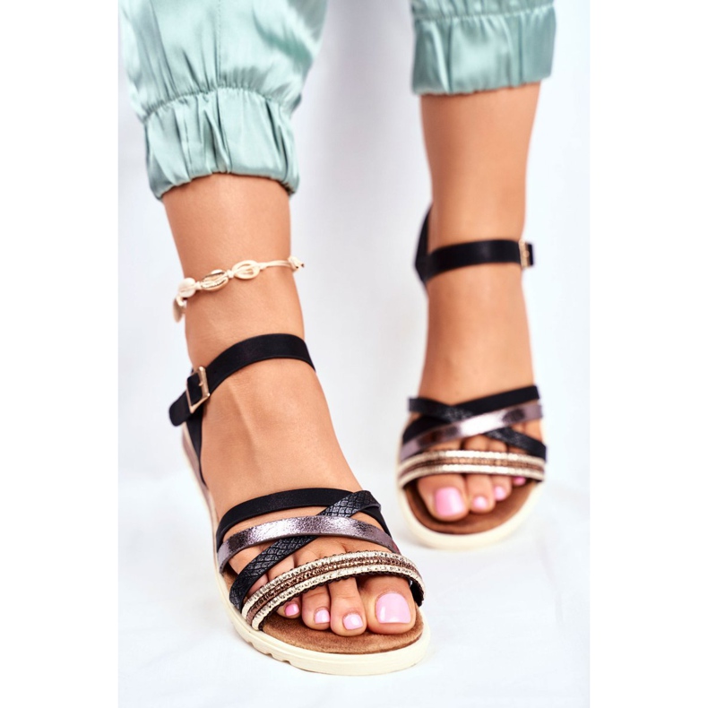 EVE Sandalias Mujer Planas Negras Replay negro 1