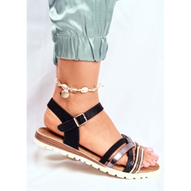 EVE Sandalias Mujer Planas Negras Replay negro 3