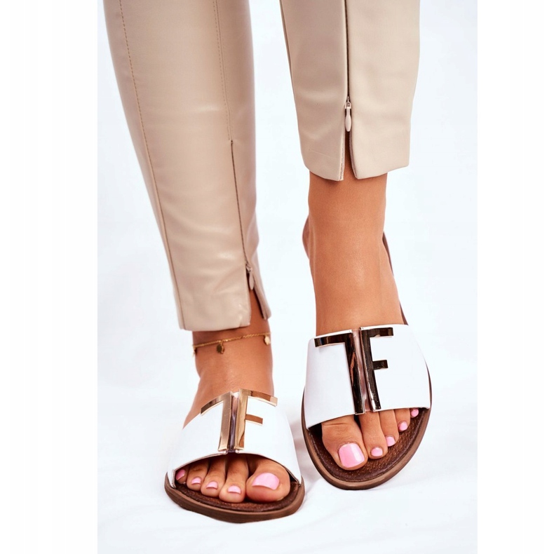 Pantuflas de Mujer Elegantes Blancas Nicole Dilmah blanco 1