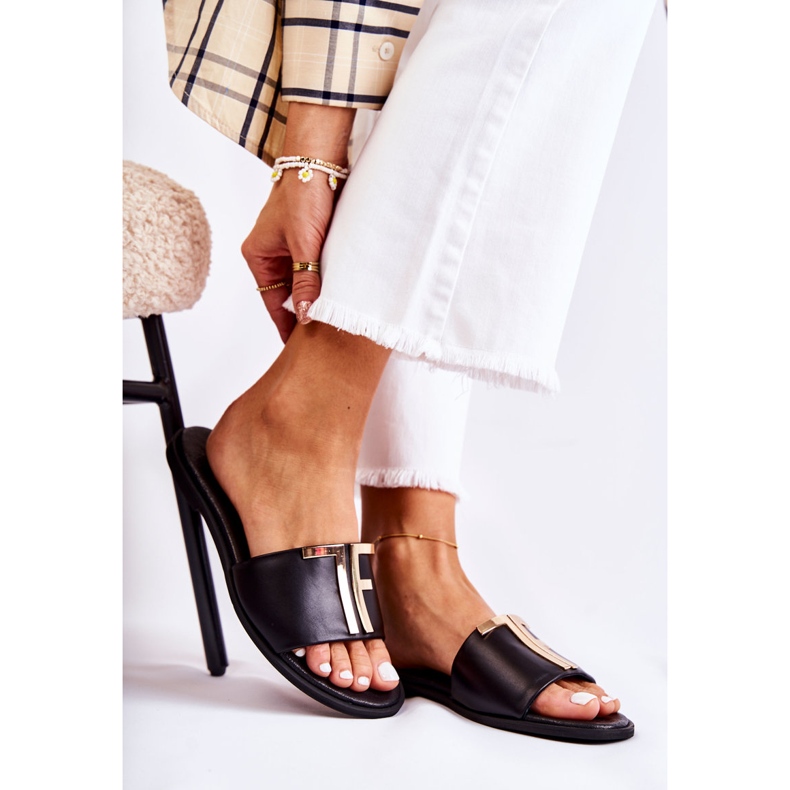 Pantuflas de Mujer Elegantes Negras Nicole Dilmah negro 1