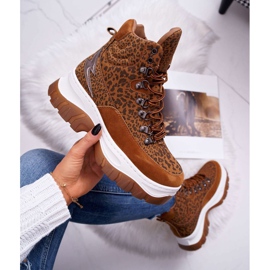 SEA Zapatos de trekking Mujer Trappers Leopard Greem marrón 4