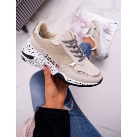 Zapatillas Deportivas Mujer Suela Gruesa Beige Nokien 5