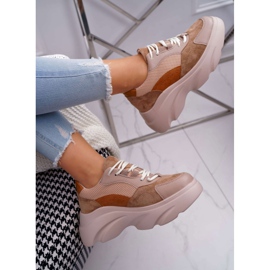 SEA Calzado Deportivo Mujer Suela Gruesa Camel Cardamon marrón 3