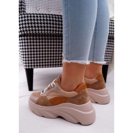 SEA Calzado Deportivo Mujer Suela Gruesa Camel Cardamon marrón 4