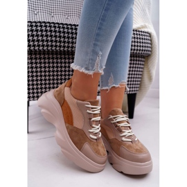 SEA Calzado Deportivo Mujer Suela Gruesa Camel Cardamon marrón 5