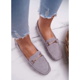 SEA Mocasines Mujer Ante Sonnero Gris 3
