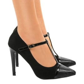Tacones LEI-55 ante negro 2