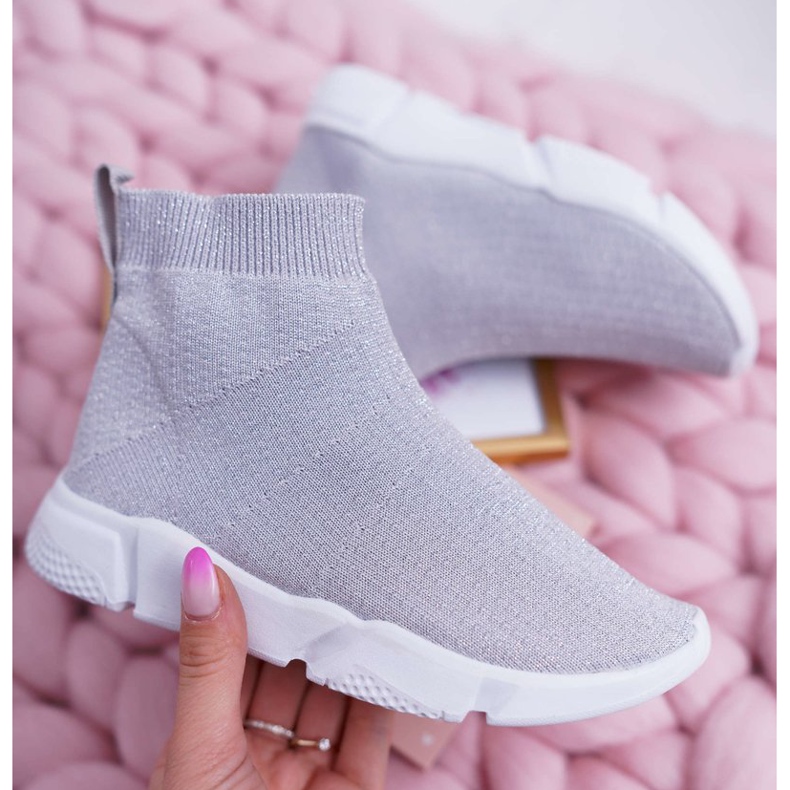 FRROCK Zapatillas Deportivas Infantiles Juveniles Brocade Silver Deva gris 1