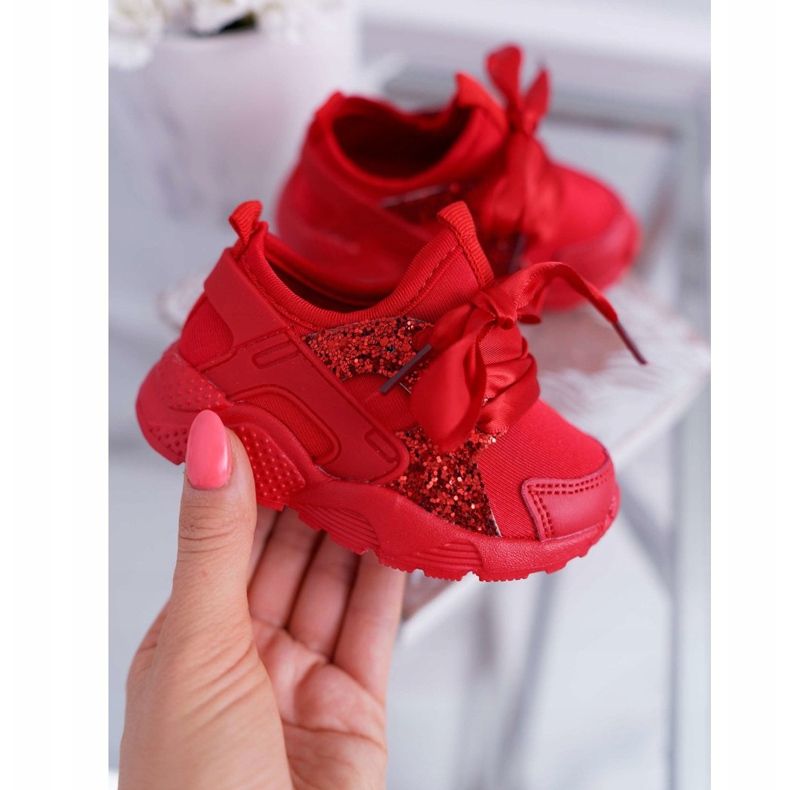 FRROCK Zapatos deportivos juveniles para niños rojos de cuento de hadas 2