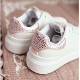 FRROCK Zapatilla deportiva infantil blanca con velcro Ilonka blanco rosado 10