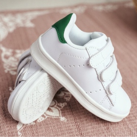 FRROCK Calzado Deportivo Infantil Juvenil Blanco Velcro Fifi verde 3