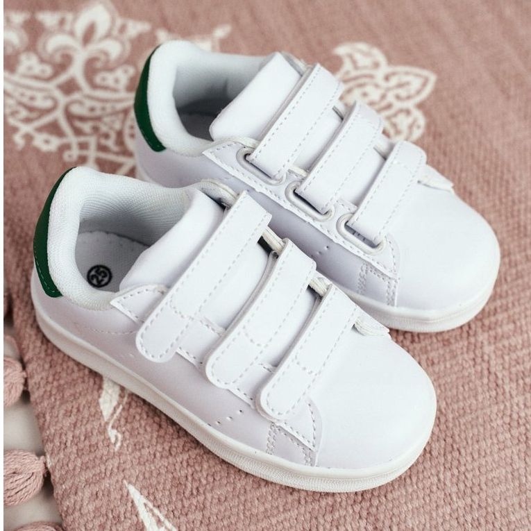 FRROCK Calzado Deportivo Infantil Juvenil Blanco Velcro Fifi verde 2