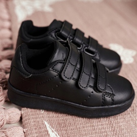 FRROCK Calzado Deportivo Infantil Juvenil Negro Fifi con Velcro 2