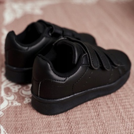FRROCK Calzado Deportivo Infantil Juvenil Negro Fifi con Velcro 4