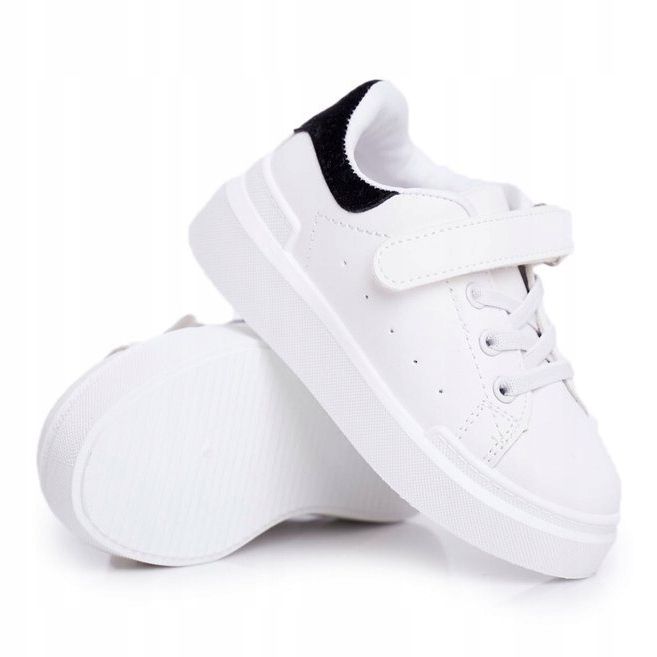 FRROCK Calzado deportivo infantil con Velcro Blanco Bilbo negro 1