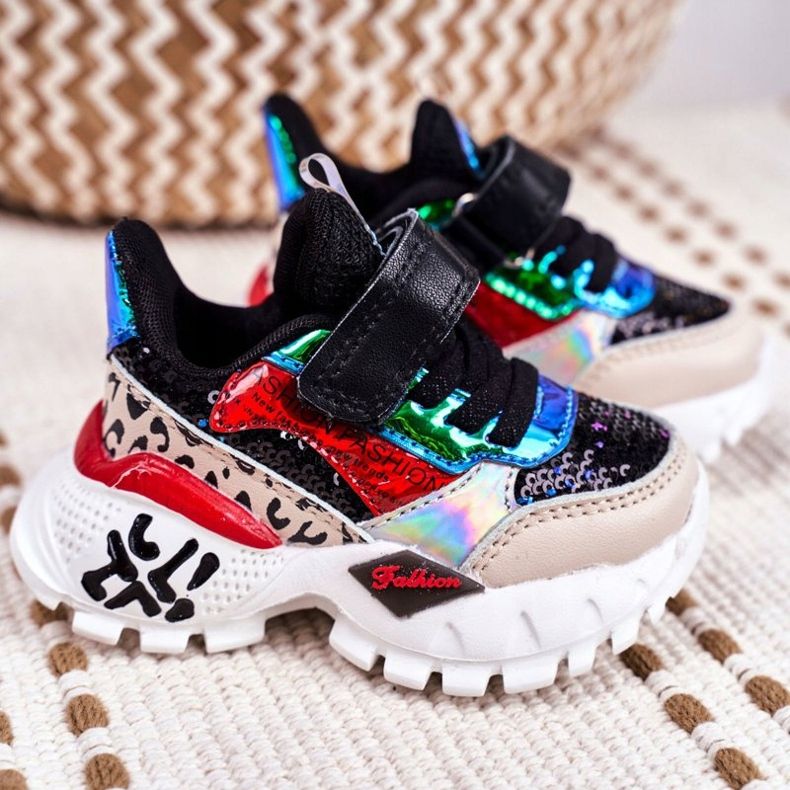 FRROCK Calzado Deportivo Infantil Con Velcro Negro Be Happy multicolor 2