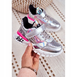 FRROCK Calzado Deportivo Infantil Con Velcro Plateado Be Happy gris 5
