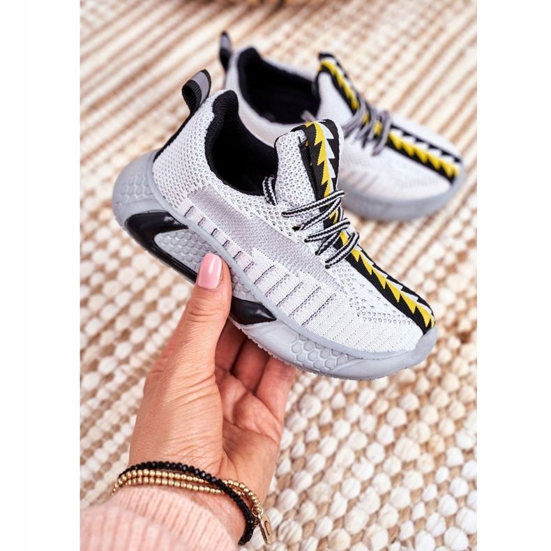 FRROCK Zapatillas Deportivas Infantiles Punto Gris y Blanco 1