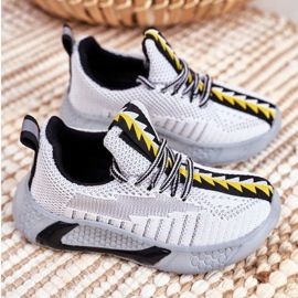 FRROCK Zapatillas Deportivas Infantiles Punto Gris y Blanco 2