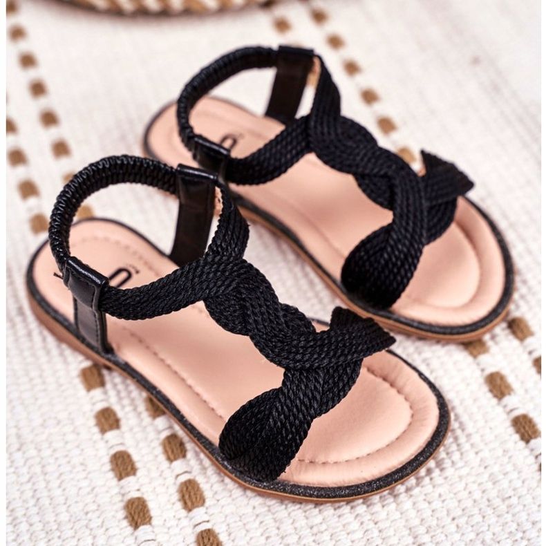 FRROCK Sandalias Lamado Negras Infantiles negro 2