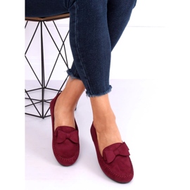 Mocasines de mujer burdeos B2020-6 Wine rojo 3