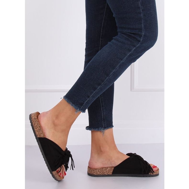 Pantuflas de mujer Boho negras CK136P Negro 2