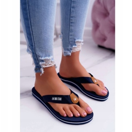 Pantuflas de Mujer Chanclas Big Star Azul Marino DD274A254 2