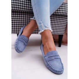 SEA Mocasines Azules De Mujer Ante Bolero 2