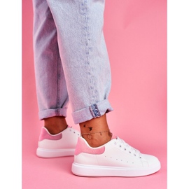 SEA Zapatillas Deportivas de Mujer Blancas con Tacón Rosa Milly blanco 1