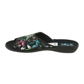 Zapatillas de casa de mujer flores Adanex 24301 negro azul rosado verde 2