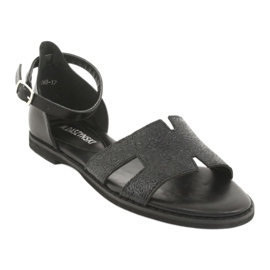 M.Daszyński Sandalias negras con tacón Daszyński MR1848-17 negro 1