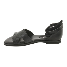 M.Daszyński Sandalias negras con tacón Daszyński MR1848-17 negro 2