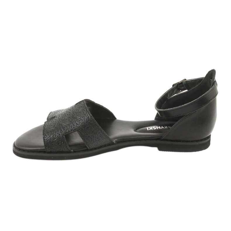 M.Daszyński Sandalias negras con tacón Daszyński MR1848-17 negro 2