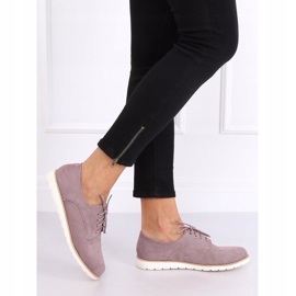 Mocasines mujer cordones violeta T297 Morado 3