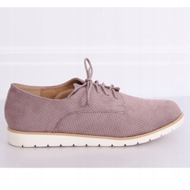 Mocasines mujer cordones violeta T297 Morado púrpura 1