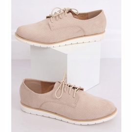 Mocasines mujer cordones beige T297 Beige 2