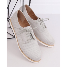 Gris Mocasines mujer con cordones T297 Gris 3