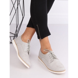 Gris Mocasines mujer con cordones T297 Gris 1