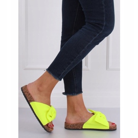 Zapatillas de neón CK108 en la suela de corcho amarillo 1