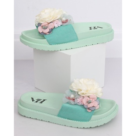 Zapatillas de menta con suela alta PT-109 Mint verde 1