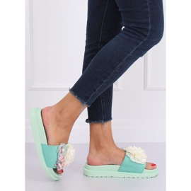 Zapatillas de menta con suela alta PT-109 Mint verde 2