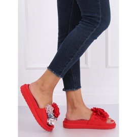 Pantuflas rojas de suela alta PT-109 Rojo multicolor 1 Pantuflas rojas de suela alta PT-109 Rojo multicolor 1