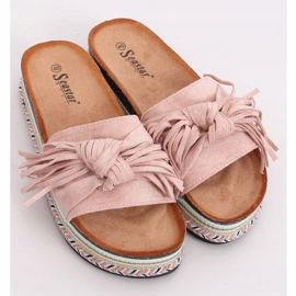 Pantuflas boho rosa de mujer CK138P Pink 2