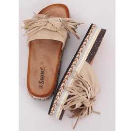 Pantuflas boho beige de mujer CK138P Beige 3