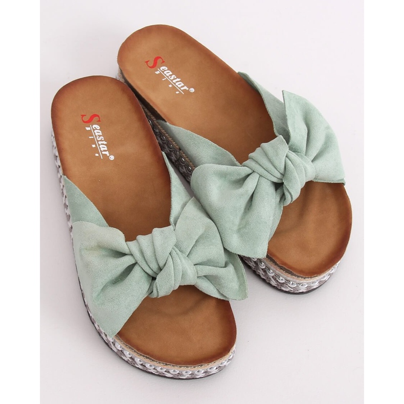Pantuflas de mujer menta LK29P Verde 1 Pantuflas de mujer menta LK29P Verde 1